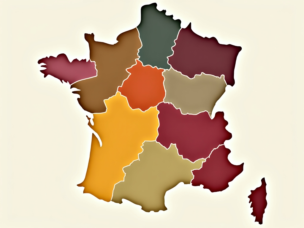 Carte des régions viticoles françaises